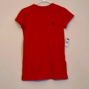 S/P Short Sleeve Red Polo Ralph Lauren Woman’s Tee